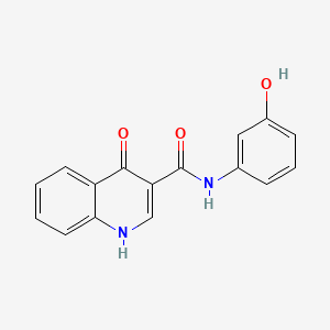 molecular formula C16H12N2O3 B2397586 4-羟基-N-(3-羟基苯基)喹啉-3-甲酰胺 CAS No. 946339-93-1