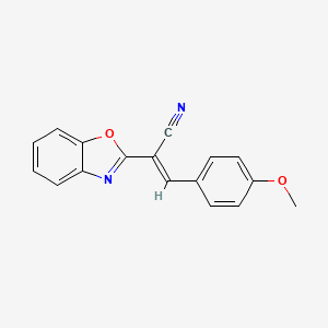 (2E)-2-(1,3-benzoxazol-2-yl)-3-(4-methoxyphenyl)prop-2-enenitrile