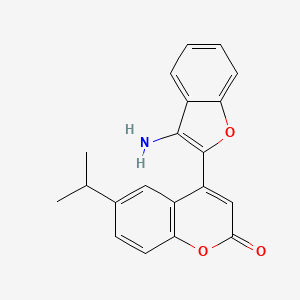 4-(3-Aminobenzo[d]furan-2-yl)-6-(methylethyl)chromen-2-one