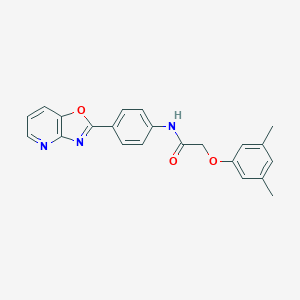 molecular formula C22H19N3O3 B239760 2-(3,5-dimethylphenoxy)-N-(4-[1,3]oxazolo[4,5-b]pyridin-2-ylphenyl)acetamide 