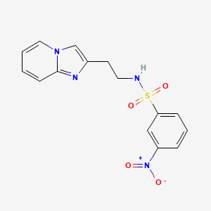 molecular formula C15H14N4O4S B2397609 N-(2-imidazo[1,2-a]pyridin-2-ylethyl)-3-nitrobenzenesulfonamide CAS No. 868978-46-5