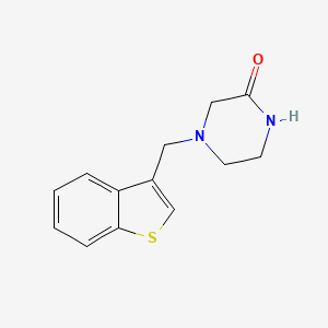4-[(1-Benzothiophen-3-yl)methyl]piperazin-2-one