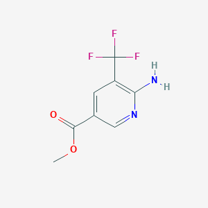 molecular formula C8H7F3N2O2 B2397616 Methyl 6-amino-5-(trifluoromethyl)pyridine-3-carboxylate CAS No. 1476762-29-4