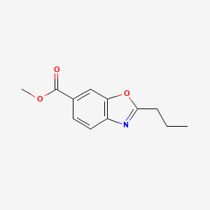 molecular formula C12H13NO3 B2397638 甲基2-丙基-1,3-苯并噁唑-6-羧酸酯 CAS No. 330206-41-2