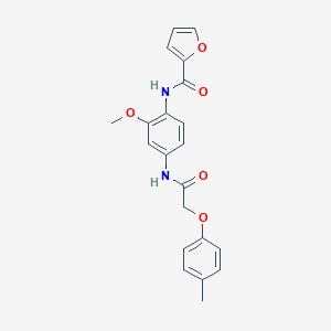molecular formula C21H20N2O5 B239764 N-(2-methoxy-4-{[(4-methylphenoxy)acetyl]amino}phenyl)-2-furamide 