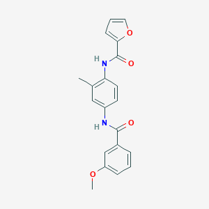 molecular formula C20H18N2O4 B239766 N-{4-[(3-methoxybenzoyl)amino]-2-methylphenyl}-2-furamide 
