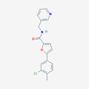 molecular formula C18H15ClN2O2 B239768 5-(3-chloro-4-methylphenyl)-N-(pyridin-3-ylmethyl)furan-2-carboxamide 