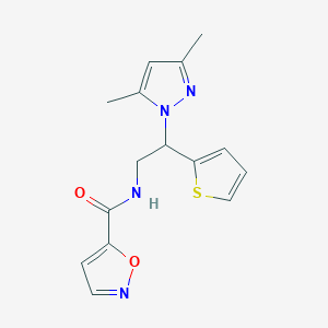 N-(2-(3,5-dimethyl-1H-pyrazol-1-yl)-2-(thiophen-2-yl)ethyl)isoxazole-5-carboxamide
