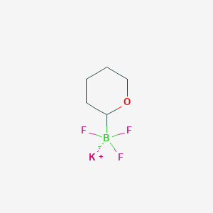 molecular formula C5H9BF3KO B2397691 Potassium;trifluoro(oxan-2-yl)boranuide CAS No. 2415072-72-7