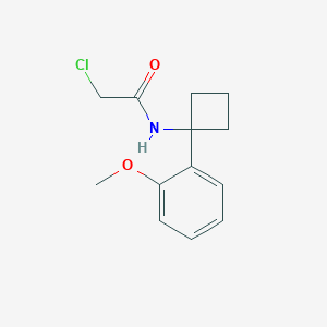 molecular formula C13H16ClNO2 B2397697 2-Chloro-N-[1-(2-methoxyphenyl)cyclobutyl]acetamide CAS No. 2411217-33-7