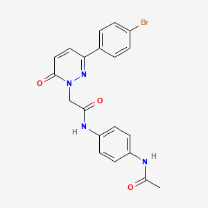 molecular formula C20H17BrN4O3 B2397707 N-[4-(acetylamino)phenyl]-2-[3-(4-bromophenyl)-6-oxopyridazin-1(6H)-yl]acetamide CAS No. 942007-82-1