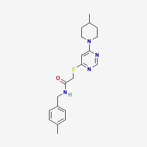 molecular formula C20H26N4OS B2397711 N-(4-methylbenzyl)-2-((6-(4-methylpiperidin-1-yl)pyrimidin-4-yl)thio)acetamide CAS No. 1251605-61-4