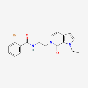 2-bromo-N-(2-(1-ethyl-7-oxo-1H-pyrrolo[2,3-c]pyridin-6(7H)-yl)ethyl)benzamide