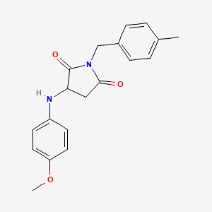 molecular formula C19H20N2O3 B2397716 3-((4-Methoxyphenyl)amino)-1-(4-methylbenzyl)pyrrolidine-2,5-dione CAS No. 1008080-67-8