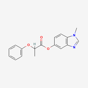 molecular formula C17H16N2O3 B2397722 1-甲基-1H-苯并[d]咪唑-5-基2-苯氧基丙酸酯 CAS No. 1351621-12-9