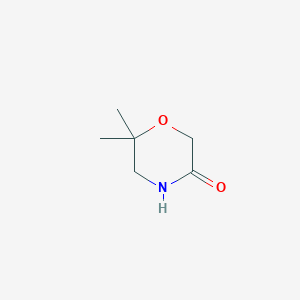 molecular formula C6H11NO2 B2397726 6,6-Dimethylmorpholin-3-one CAS No. 1312457-13-8