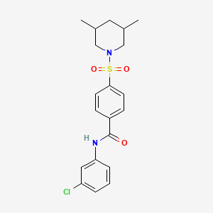 molecular formula C20H23ClN2O3S B2397731 N-(3-氯苯基)-4-((3,5-二甲基哌啶-1-基)磺酰基)苯甲酰胺 CAS No. 392323-95-4