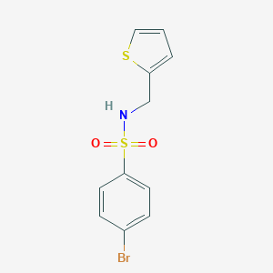 molecular formula C11H10BrNO2S2 B239774 4-bromo-N-(thiophen-2-ylmethyl)benzenesulfonamide 