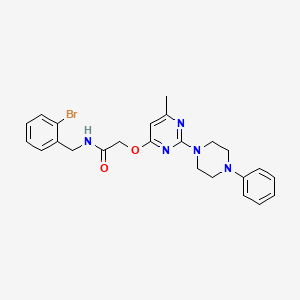 N-(2-bromobenzyl)-2-{[6-methyl-2-(4-phenylpiperazin-1-yl)pyrimidin-4-yl]oxy}acetamide
