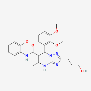 7-(2,3-dimethoxyphenyl)-2-(3-hydroxypropyl)-N-(2-methoxyphenyl)-5-methyl-4,7-dihydro-[1,2,4]triazolo[1,5-a]pyrimidine-6-carboxamide