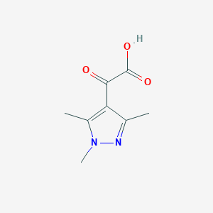 molecular formula C8H10N2O3 B2397752 oxo(1,3,5-trimethyl-1H-pyrazol-4-yl)acetic acid CAS No. 637336-34-6