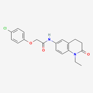 molecular formula C19H19ClN2O3 B2397754 2-(4-chlorophenoxy)-N-(1-ethyl-2-oxo-1,2,3,4-tetrahydroquinolin-6-yl)acetamide CAS No. 921998-37-0