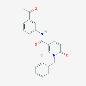 molecular formula C21H17ClN2O3 B2397758 N-(3-acetylphenyl)-1-(2-chlorobenzyl)-6-oxo-1,6-dihydropyridine-3-carboxamide CAS No. 924125-38-2