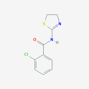 molecular formula C10H9ClN2OS B239777 2-chloro-N-(4,5-dihydro-1,3-thiazol-2-yl)benzamide CAS No. 67024-10-6