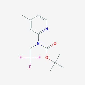 molecular formula C13H17F3N2O2 B2397773 tert-butyl N-(4-methylpyridin-2-yl)-N-(2,2,2-trifluoroethyl)carbamate CAS No. 1260888-35-4