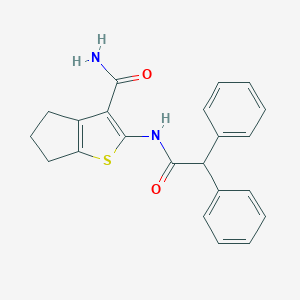 2-[(diphenylacetyl)amino]-5,6-dihydro-4H-cyclopenta[b]thiophene-3-carboxamide