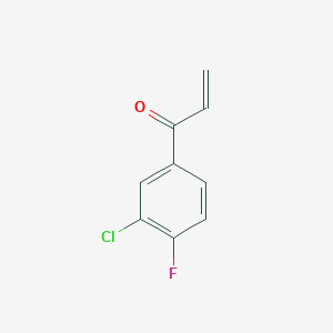 molecular formula C9H6ClFO B2397786 1-(3-Chloro-4-fluorophenyl)prop-2-en-1-one CAS No. 1368714-13-9
