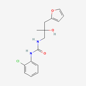 molecular formula C15H17ClN2O3 B2397798 1-(2-Chlorophenyl)-3-(3-(furan-2-yl)-2-hydroxy-2-methylpropyl)urea CAS No. 1795190-74-7
