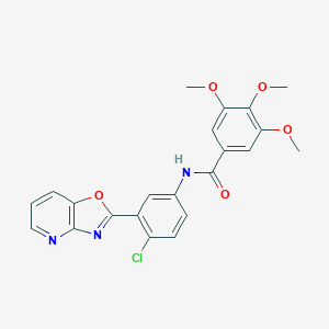 molecular formula C22H18ClN3O5 B239781 N-(4-chloro-3-[1,3]oxazolo[4,5-b]pyridin-2-ylphenyl)-3,4,5-trimethoxybenzamide 
