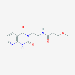 molecular formula C13H16N4O4 B2397816 N-(2-(2,4-二氧代-1,2-二氢吡啶并[2,3-d]嘧啶-3(4H)-基)乙基)-3-甲氧基丙酰胺 CAS No. 2034372-24-0