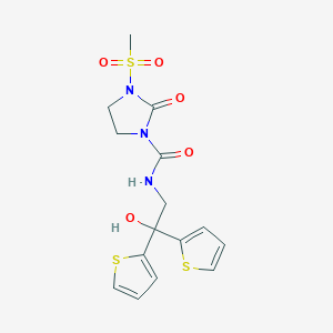 N-(2-hydroxy-2,2-di(thiophen-2-yl)ethyl)-3-(methylsulfonyl)-2-oxoimidazolidine-1-carboxamide