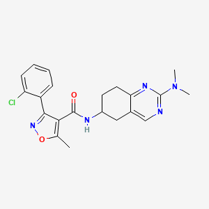 molecular formula C21H22ClN5O2 B2397819 3-(2-氯苯基)-N-[2-(二甲氨基)-5,6,7,8-四氢喹唑啉-6-基]-5-甲基-1,2-恶唑-4-甲酰胺 CAS No. 2097869-12-8