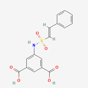 molecular formula C16H13NO6S B2397820 5-[[(E)-2-苯乙烯基]磺酰氨基]苯-1,3-二甲酸 CAS No. 315677-95-3