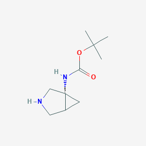 molecular formula C10H18N2O2 B2397823 (R)-1-(Boc-amino)-3-azabicyclo[3.1.0]hexane CAS No. 1250883-73-8; 204991-14-0