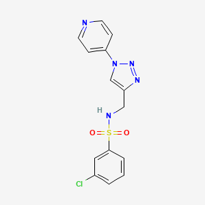 3-chloro-N-((1-(pyridin-4-yl)-1H-1,2,3-triazol-4-yl)methyl)benzenesulfonamide