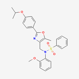 N-(3,5-dimethoxyphenyl)-5-(2-ethyl-5,8-dioxo-5,6,7,8-tetrahydro-4H-pyrazolo[1,5-a][1,3]diazepin-3-yl)-2-methylbenzenesulfonamide