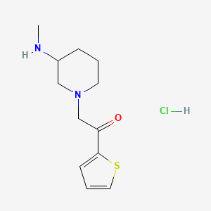 molecular formula C12H19ClN2OS B2397834 2-(3-(Methylamino)piperidin-1-yl)-1-(thiophen-2-yl)ethanone hydrochloride CAS No. 1353965-42-0