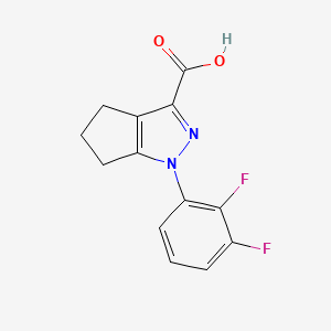 molecular formula C13H10F2N2O2 B2397839 1-(2,3-difluorophenyl)-1H,4H,5H,6H-cyclopenta[c]pyrazole-3-carboxylic acid CAS No. 1283628-49-8