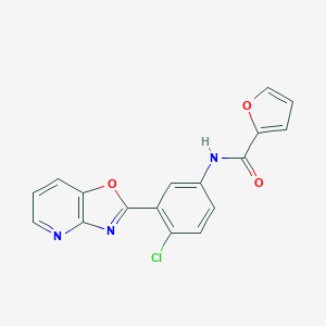 molecular formula C17H10ClN3O3 B239784 N-[4-氯-3-([1,3]恶唑并[4,5-b]吡啶-2-基)苯基]呋喃-2-甲酰胺 