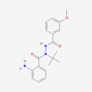 molecular formula C19H23N3O3 B2397843 2-氨基-N-(叔丁基)-N'-(3-甲氧基苯甲酰)苯甲酰肼 CAS No. 866009-70-3
