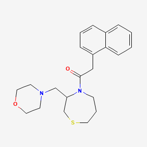molecular formula C22H28N2O2S B2397845 1-(3-(Morpholinomethyl)-1,4-thiazepan-4-yl)-2-(naphthalen-1-yl)ethanone CAS No. 1421498-39-6