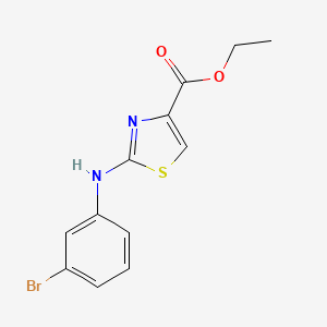 molecular formula C12H11BrN2O2S B2397846 2-(3-溴苯胺基)噻唑-4-羧酸乙酯 CAS No. 1479631-46-3