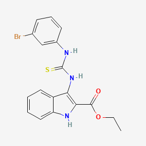 molecular formula C18H16BrN3O2S B2397849 ethyl 3-(3-(3-bromophenyl)thioureido)-1H-indole-2-carboxylate CAS No. 686736-66-3