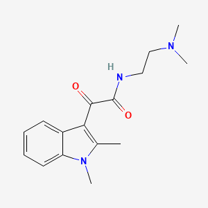 molecular formula C16H21N3O2 B2397851 2-(1,2-dimethyl-1H-indol-3-yl)-N-(2-(dimethylamino)ethyl)-2-oxoacetamide CAS No. 862814-53-7