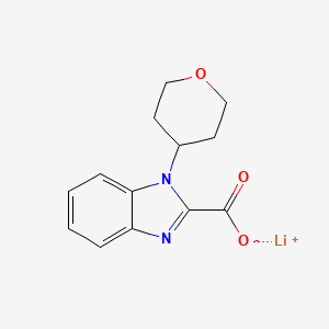 molecular formula C13H13LiN2O3 B2397855 Lithium 1-(tetrahydro-2H-pyran-4-yl)-1H-benzo[d]imidazole-2-carboxylate CAS No. 2197053-30-6