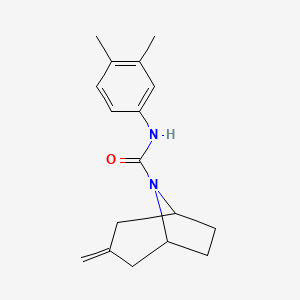 molecular formula C17H22N2O B2397858 N-(3,4-Dimethylphenyl)-3-methylidene-8-azabicyclo[3.2.1]octane-8-carboxamide CAS No. 2310140-70-4